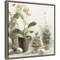 Greenhouse Orchids on Shiplap III by Danhui Nai 16-in. W x 16-in. H. Canvas Wall Art Print Framed in Grey